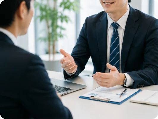 求人紹介を受ける求職者