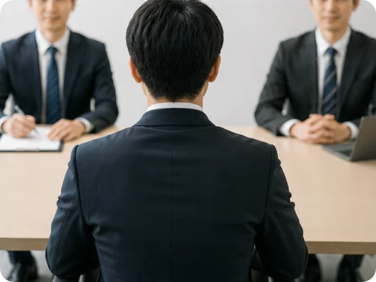 社労士事務所の面接を受ける求職者